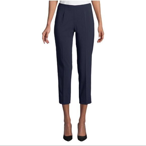 Piazza Sempione Audrey Straight-Leg Stretch-Wool Cropped Pants size 2 - Picture 1 of 10